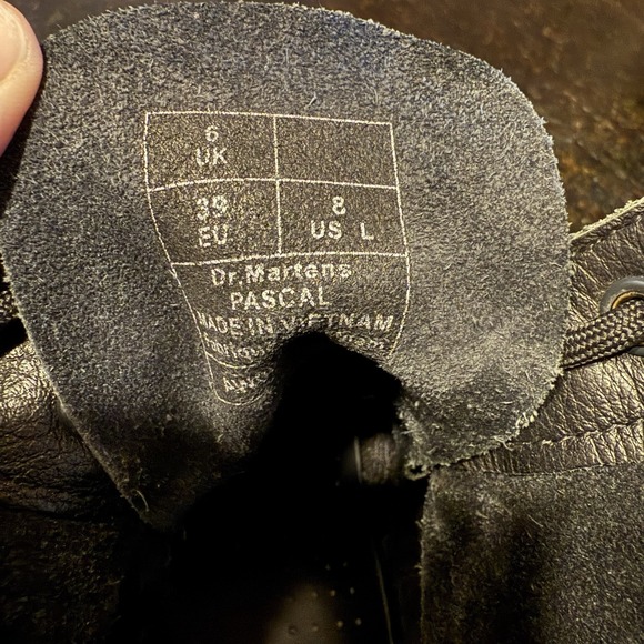 Dr. Martens Y2K Pascal Boots Women's 8 Black Leather Combat Boot - Picture 13 of 14